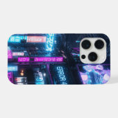 Futuristic Neon Cyberpunk Glitch Anime Case iPhoneケース (裏面横)