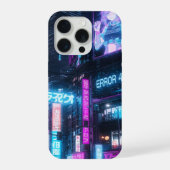 Futuristic Neon Cyberpunk Glitch Anime Case iPhoneケース (裏面)