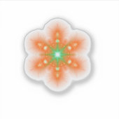 Futuristic Neon Glow Flower Graphic シール (正面)