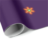 Futuristic Neon Glow Flower Graphic ラッピングペーパー (ロールコーナー)