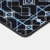 Futuristic Neon Grid Pattern デスクマット (コーナー)