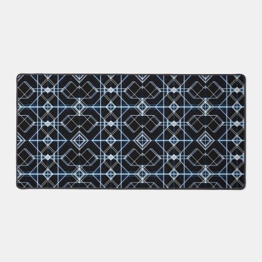 Futuristic Neon Grid Pattern デスクマット (正面)