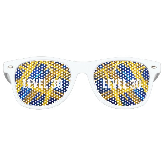 Futuristic Neon Light Trails Abstract Tech Glowing レトロサングラス (正面)