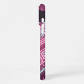 Futuristic Pink Glitter Cyber Circuit iPhone 16 Ca iPhoneケース (左側面)