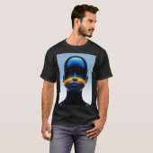 Futuristic Pixel Art Portrait Tシャツ (正面フル)