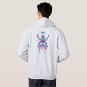 Futuristic Pixel Beetle Streetwear Hoodie パーカ (裏面フル)