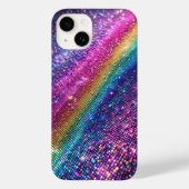Futuristic Rainbow Pixel Sparkle Gradient Luxury M Case-Mate iPhoneケース (裏面)
