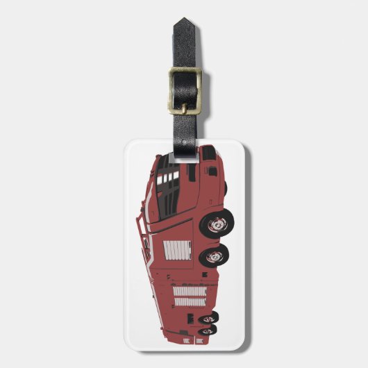 Futuristic Red Sci-Fi Command Vehicle ラゲッジタグ (正面縦)