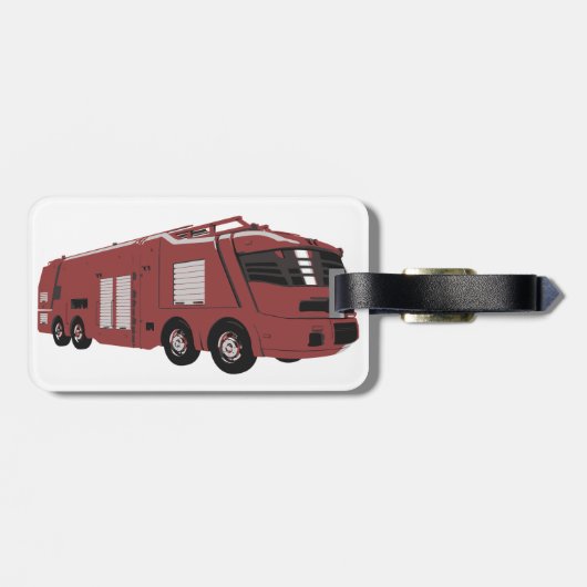 Futuristic Red Sci-Fi Command Vehicle ラゲッジタグ (裏面横)