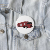 Futuristic Red Sci-Fi Command Vehicle 缶バッジ (インサイチュ)