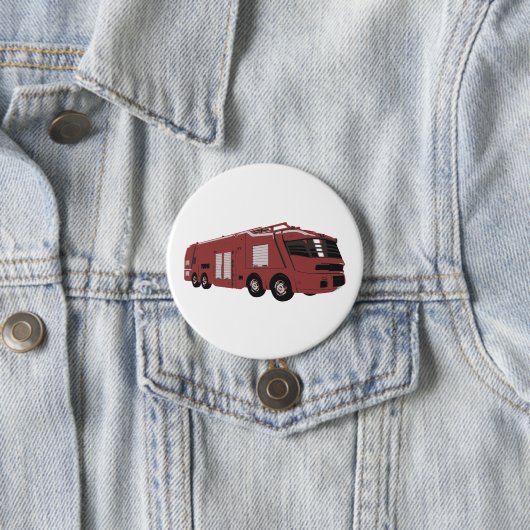Futuristic Red Sci-Fi Command Vehicle 缶バッジ (インサイチュ)