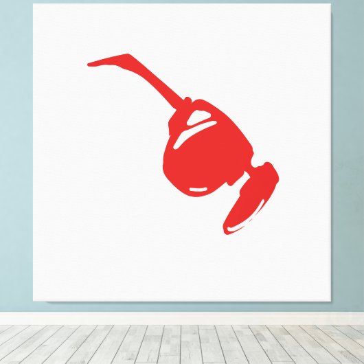 Futuristic Red Tech Desi.Bold and minimal digital  キャンバスプリント (インサイチュ (ウッドフロア))