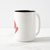 Futuristic Red Tech Design.For coders and develope ツートーンマグカップ (正面右)