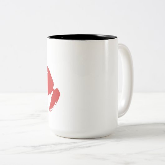 Futuristic Red Tech Design.For coders and develope ツートーンマグカップ (正面右)