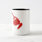 Futuristic Red Tech Design.For coders and develope ツートーンマグカップ (中央)