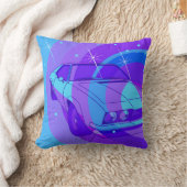 Futuristic Ride: Psychedelic Car Journey クッション (ブランケット)