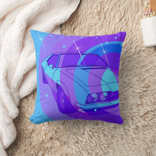 Futuristic Ride: Psychedelic Car Journey クッション (ブランケット)
