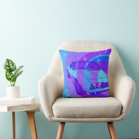 Futuristic Ride: Psychedelic Car Journey クッション (椅子)