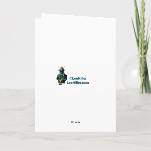 Futuristic Robot Bartender "Shaken or Stirred" カード (裏面)