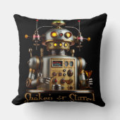 Futuristic Robot Bartender "Shaken or Stirred" クッション (正面)