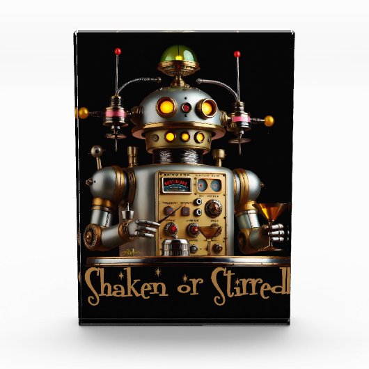 Futuristic Robot Bartender "Shaken or Stirred" フォトブロック (正面)