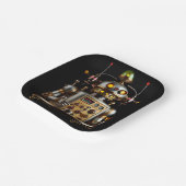 Futuristic Robot Bartender "Shaken or Stirred" ペーパープレート (傾斜あり)