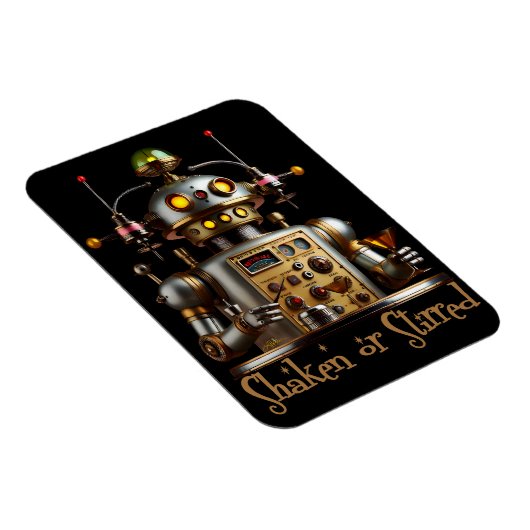 Futuristic Robot Bartender "Shaken or Stirred" マグネット (右側)