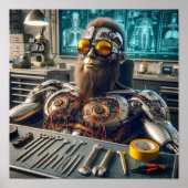 Futuristic Robot Engineer ポスター (正面)
