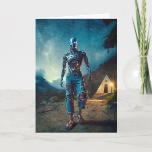 Futuristic Robot in Ancient Landscape カード (正面)