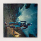 Futuristic Robot in Ancient Landscape ジグソーパズル (横)