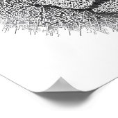 Futuristic Robotics Art: Cybernetic King Lion Head ポスター (角)