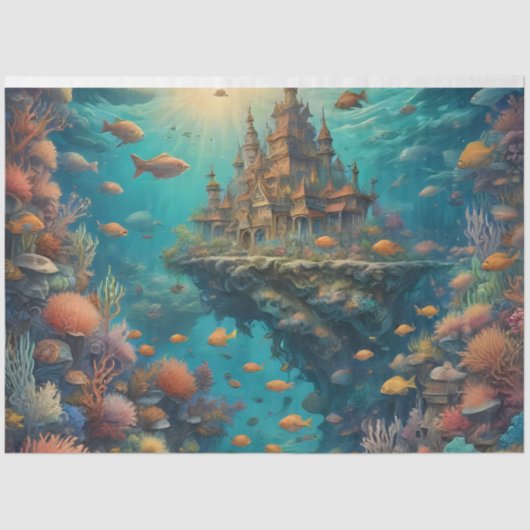 Futuristic scene of the Forest Landscape 薄葉紙 (正面)