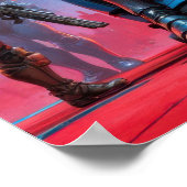 Futuristic soldiers and armored robot in a science ポスター (角)