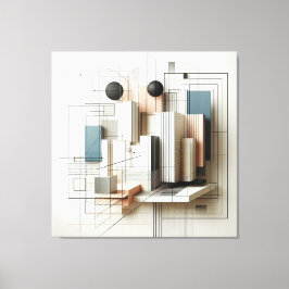 Futuristic Spatial Construct キャンバスプリント