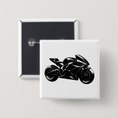 Futuristic Sport Motorcycle Design 缶バッジ (正面&裏面)