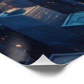 Futuristic Sunrise Cityscape Poster ポスター (コーナー)