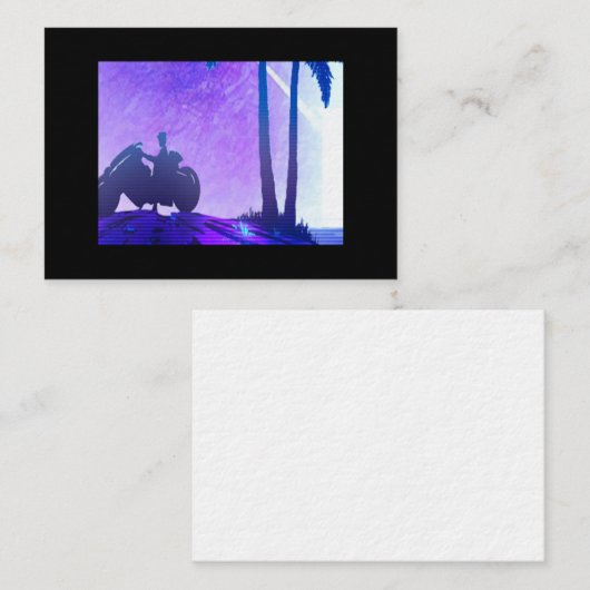  – Futuristic Synthwave Art 名刺 (正面/裏面)