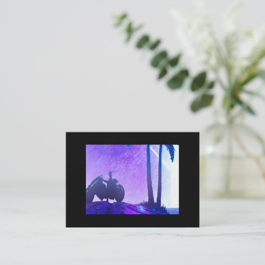  – Futuristic Synthwave Art 名刺 (スタンド正面)