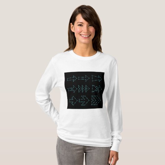 Futuristic Tech Arrow Circuit Design Tシャツ (正面フル)