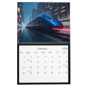 Futuristic Trains カレンダー (2月 2026)