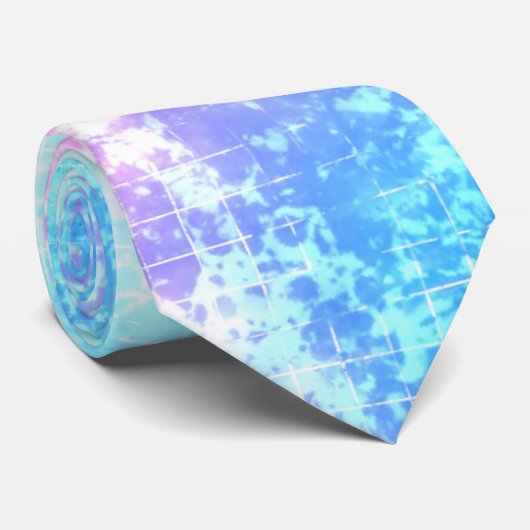 Futuristic Vaporwave Pastel Galaxy Grid ネクタイ (ロール)