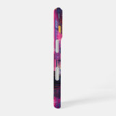 Futuristic Vibrant Neon Night Cityscape iPhone 16ケース (右側面)