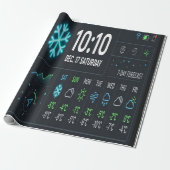 Futuristic Weather Dashboard UI Wrapping Paper ラッピングペーパー (アンロールド)