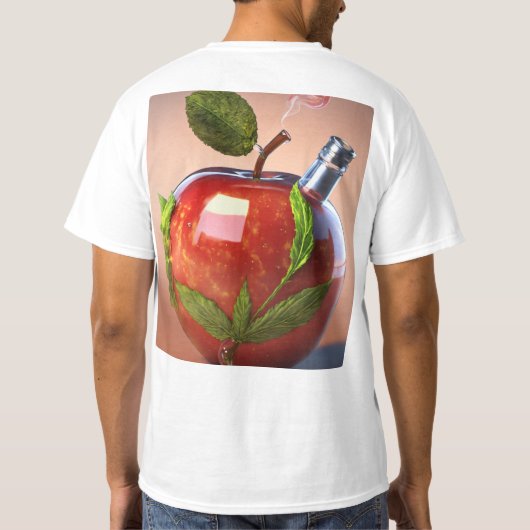 "Futuristic Wing Tattoo T-Shirt – Fine Line Art Tシャツ (裏面)