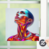 Futuristic woman portrait, sci-fi aesthetics, neon ウィンドウサイン (ホーム)