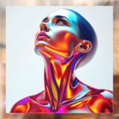 Futuristic woman portrait, sci-fi aesthetics, neon ウィンドウサイン (シート2)