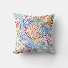 Fuzhou China City Map クッション