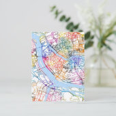 Fuzhou China City Map ポストカード (スタンド正面)