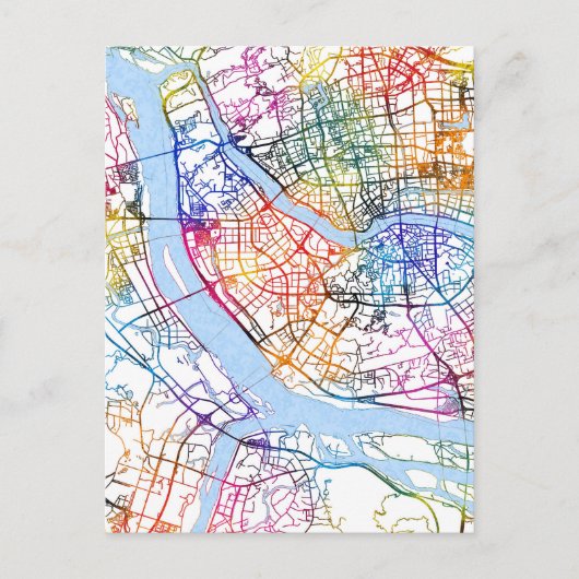 Fuzhou China City Map ポストカード (正面)