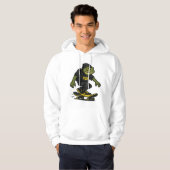 FUZI – アーバンスケーターカエルのストリートウェア – フード付 パーカ (正面フル)